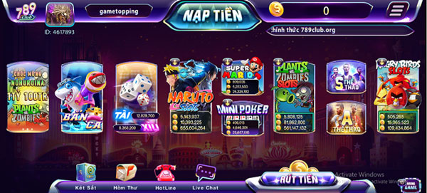 khuyến mãi 789 club đa dạng