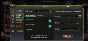 Hướng dẫn nạp tiền vào tài khoản game B52 CLUB