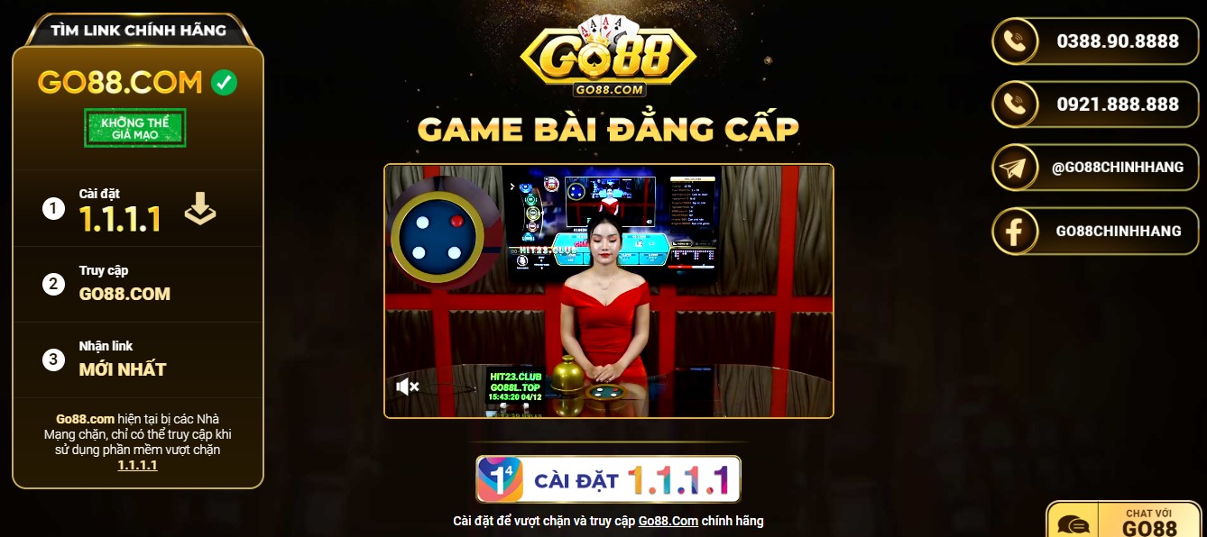 Trang đăng nhập game Go88