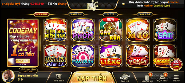 Kho game khổng lồ ricwin