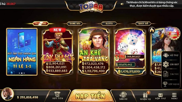 Vì sao TOP88 lại được xem là game bài đổi thưởng HOT hiện nay