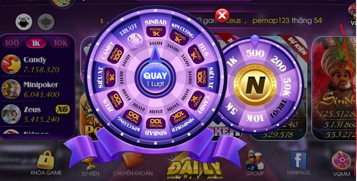 Chơi game nổ hũ đổi thưởng NoHu club tiền về như lũ
