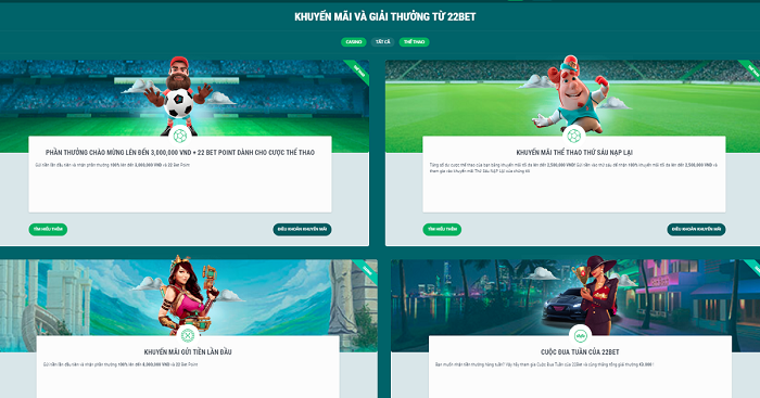 Nhà cái 22Bet địa chỉ cá cược thể thao đỉnh nhất hiện nay