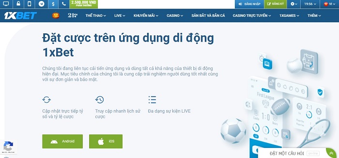 Tải 1xBet apk ios cho điện thoại - Nhà cái thể thao hấp dẫn