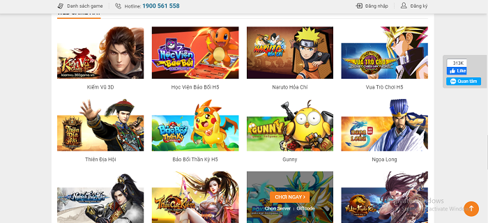 Hệ thống trò chơi tại 360game