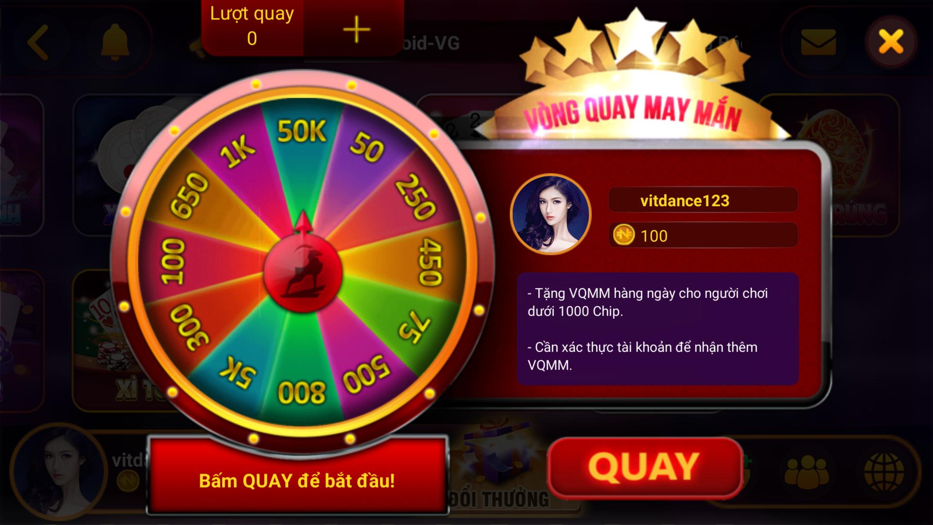 Bạn đã nhận được giải thưởng cao nhất cùng vòng quay may mắn Bom Club?