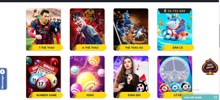 Không chỉ về cá cược thể thao, nhà cái Five88 còn mạnh về các game bài đổi thưởng khác