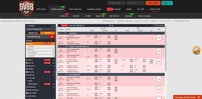 Nhà cái thể theo SV88 siêu đỉnh đã có mặt trên mọi ứng dụng