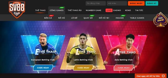 Nhà cái thể theo SV88 siêu đỉnh đã có mặt trên mọi ứng dụng