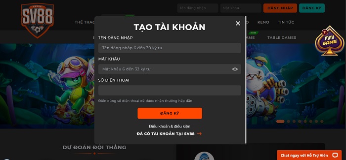 Nhà cái thể theo SV88 siêu đỉnh đã có mặt trên mọi ứng dụng