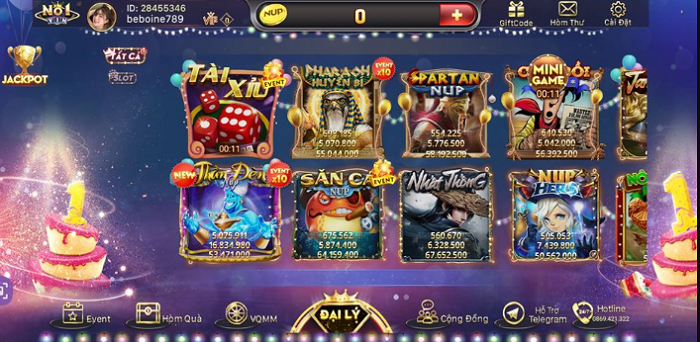 Giao diện game bài No1club Vin