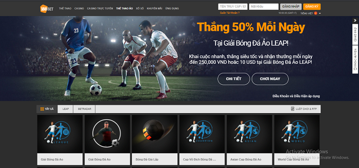 Các trò cá cược thể thao, thể thao ảo hàng ngày diễn ra tại Sports998