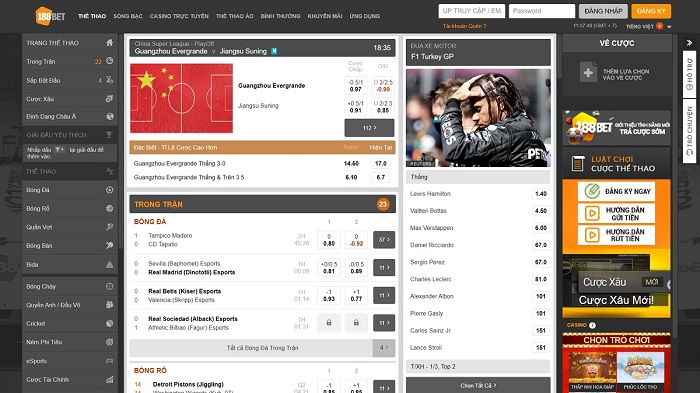 Tham gia 188BET - Cá cược đổi thưởng hấp dẫn rút tiền thưởng