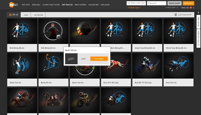 Tham gia 188BET - Cá cược đổi thưởng hấp dẫn rút tiền thưởng