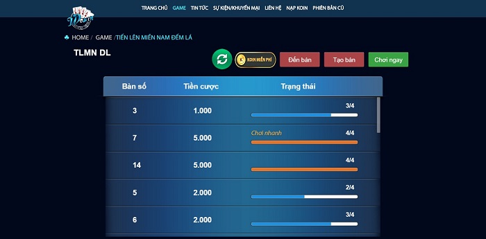 Weme Club - Sự lựa chọn web chơi bài trực tuyến tuyệt vời