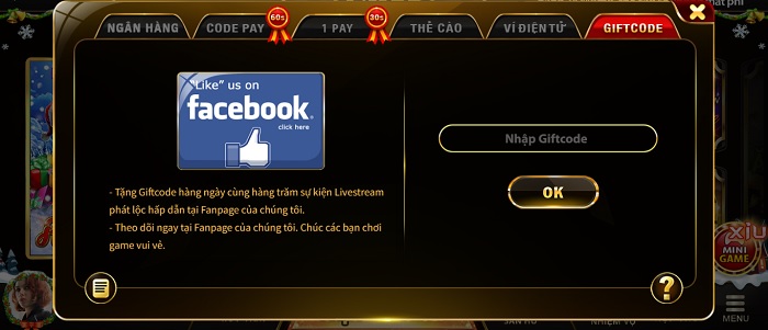 Hướng dẫn cách nhận giftcode Ricwin