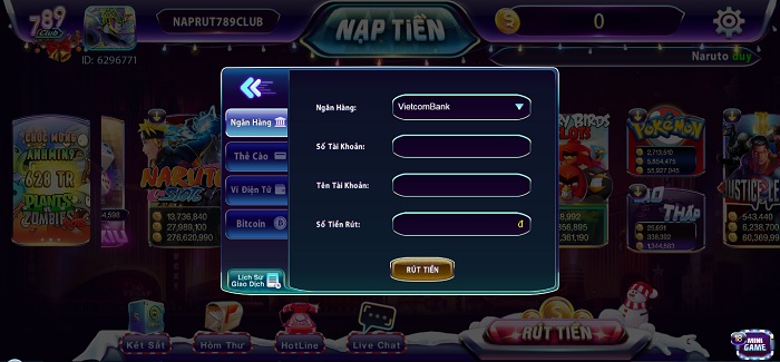 Hướng Dẫn Rút Nạp Tiền 789 Club