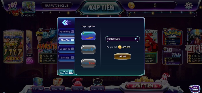 Hướng Dẫn Rút Nạp Tiền 789 Club