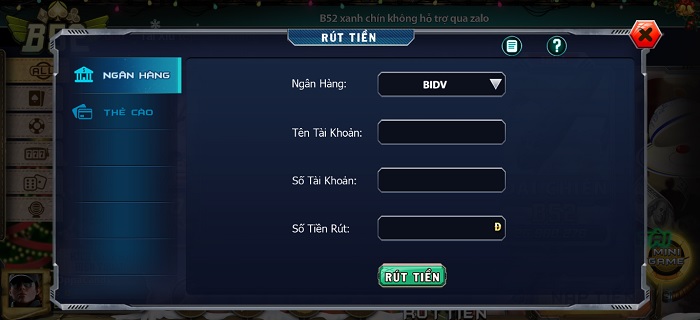 Hướng Dẫn Rút Nạp Tiền B52