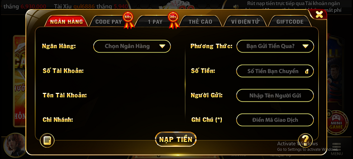 Các phương thức thanh toán hỗ trợ tại game bài online Yo88