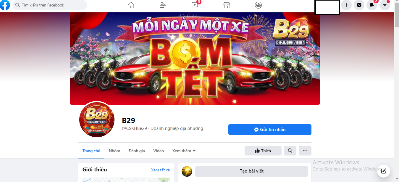 Khuyến mãi tân thủ được cập nhật liên tục trên fanpage B29 club