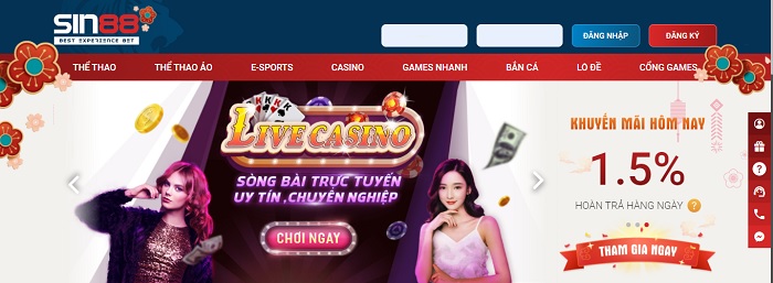 Các trương trình khuyến mãi sin88