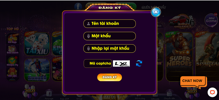 Điền chính xác, đầy đủ thông tin cần thiết để đăng ký tài khoản Choang Club