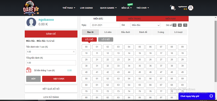 Game nổ hũ, lô đề với tỷ lệ cực tốt tại Dabet