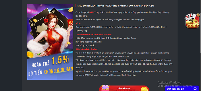 Nhà cái cá cược thể thao uy tín Dabet