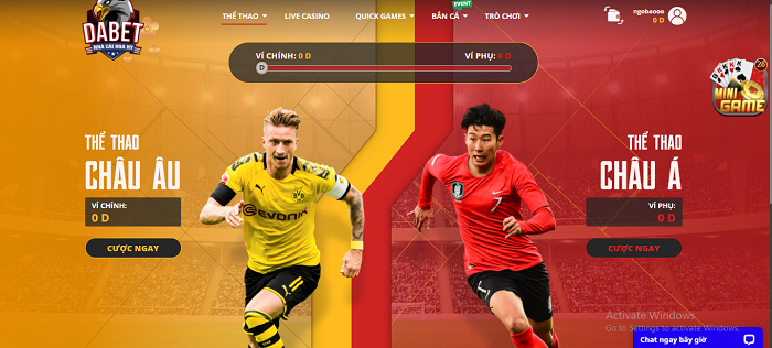 Nhà cái cá cược thể thao uy tín Dabet