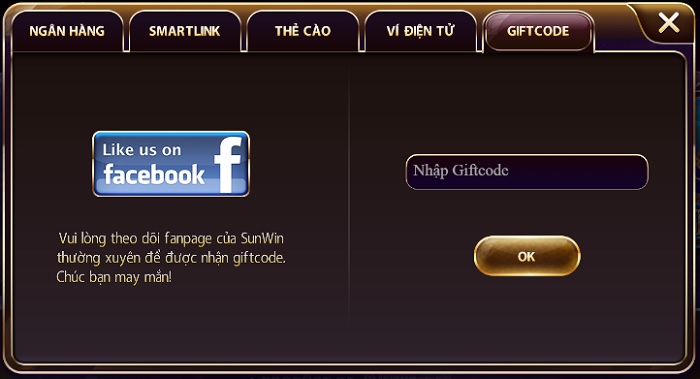 Hướng dẫn cách nhận giftcode sunwin