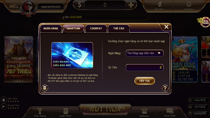 Hướng Dẫn Rút Nạp Tiền vinwin