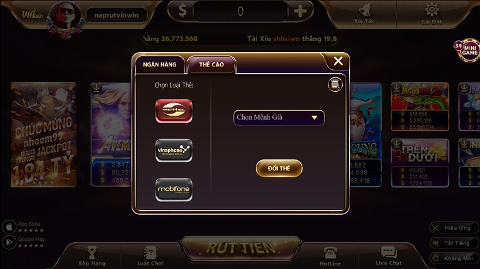 Hướng Dẫn Rút Nạp Tiền vinwin