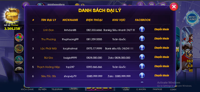 Danh sách đại lý uy tín hàng đầu tại Socvip