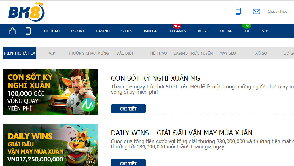 Khuyến Mãi BK8| Daily Wins Giải Đấu 17 Tỷ VND|