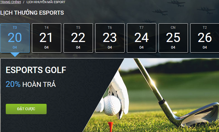 Hoàn Trả Esport, Lịch Thưởng Tới 20% 1xbet