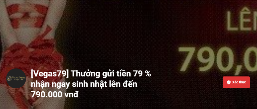 khuyến mãi nhà cái Vegas79