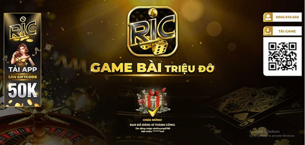 Ric win game bài triệu đô