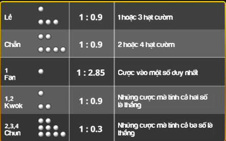 Luật Chơi Và Thắng Cược Fan Tan