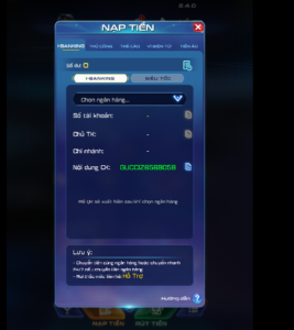 Nạp Tiền Qua Hình Thức I-Banking Siêu Tốc