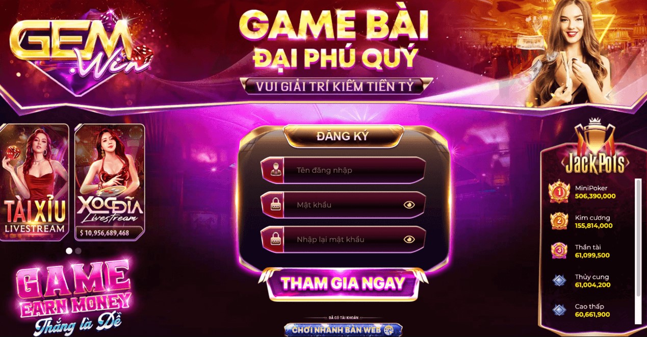 Gemwin – Ứng dụng game bài đổi thưởng uy tín – Update 2024