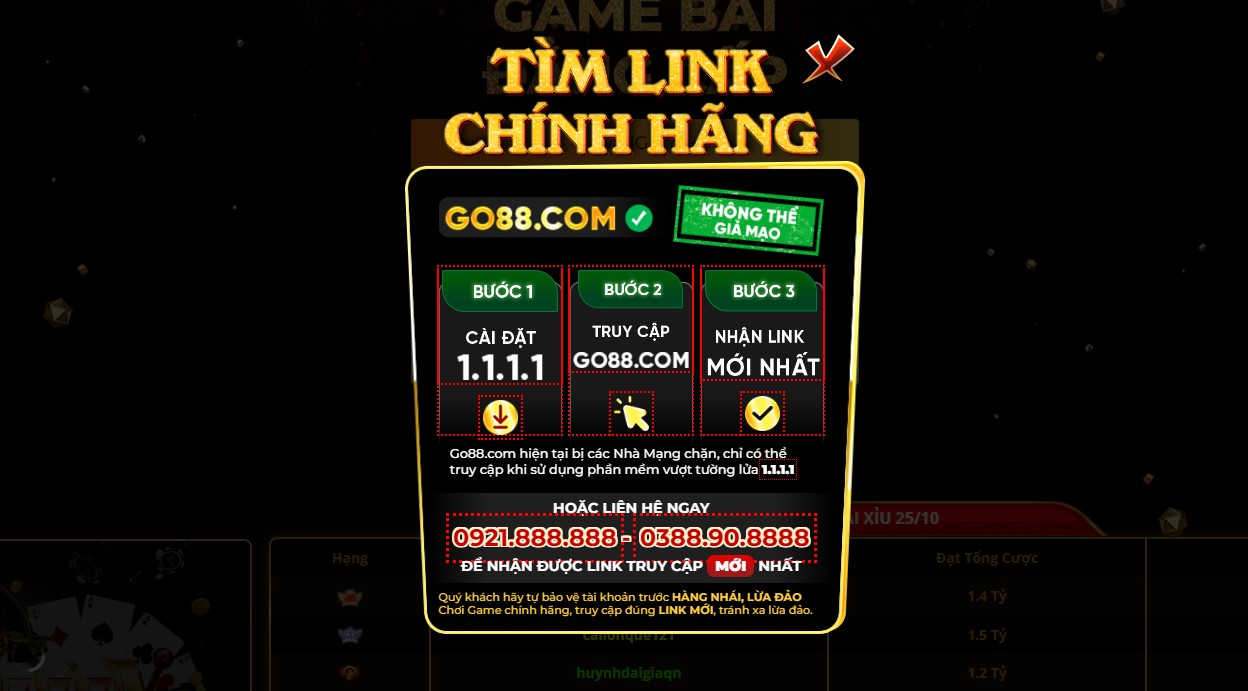 3 bước lấy Tìm link chính hãng của Go88 an toàn