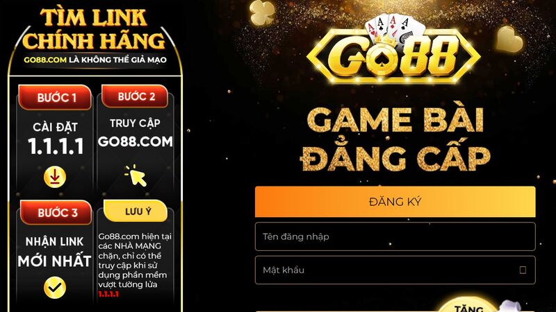 Tìm link chính hãng của Go88 ở đâu để trải nghiệm game không bị chặn